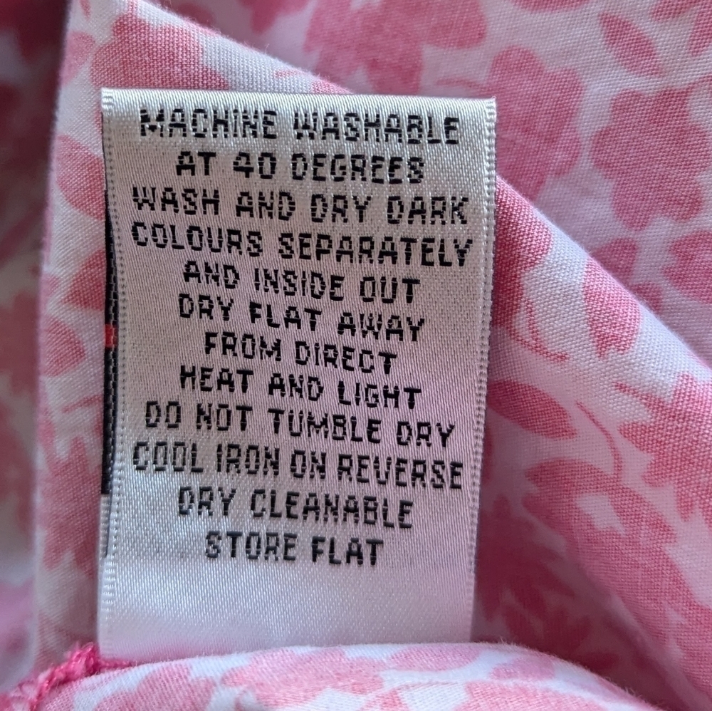 Boden Ditzy Floral Pajama Shorts 100% Cotton Size 20 Pink White Polka Dot - Picture 8 of 9